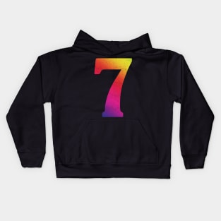 'Rainbow Lucky Number 7' Awesome Lucky Number Gift Kids Hoodie